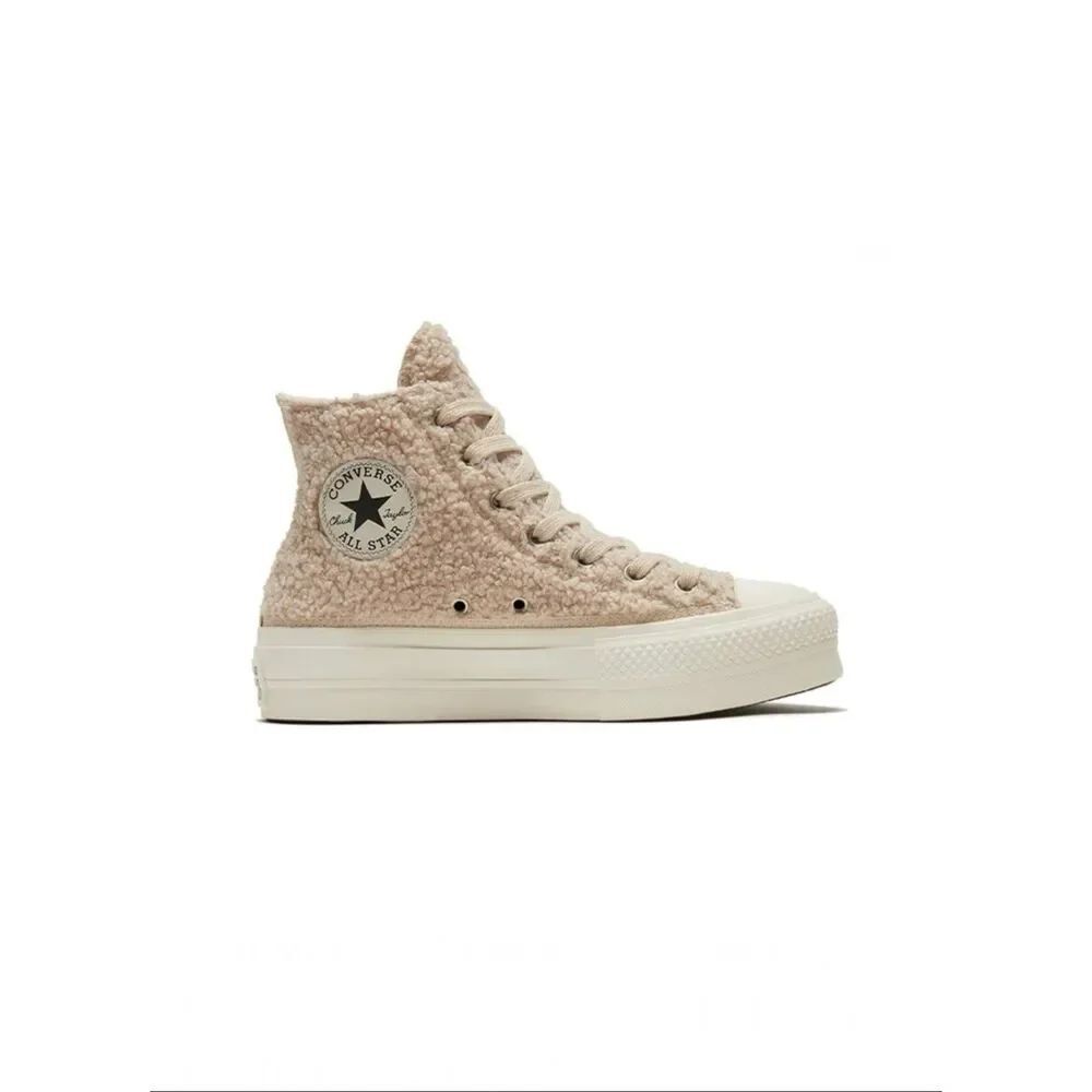 Converse Chuck Taylor All Star Platform High Cozy Club Beige Boucle 8
